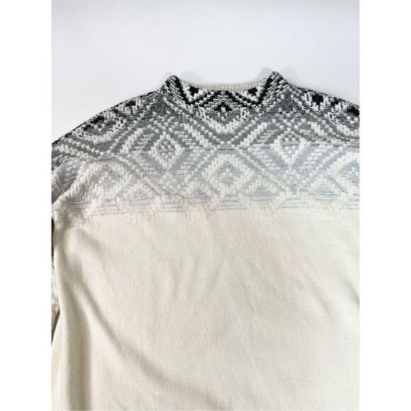 J. Jill Sweater Womens Medium Tall Ombre Fair Isle Mock Neck Pullover Multicolor - Picture 2 of 9
